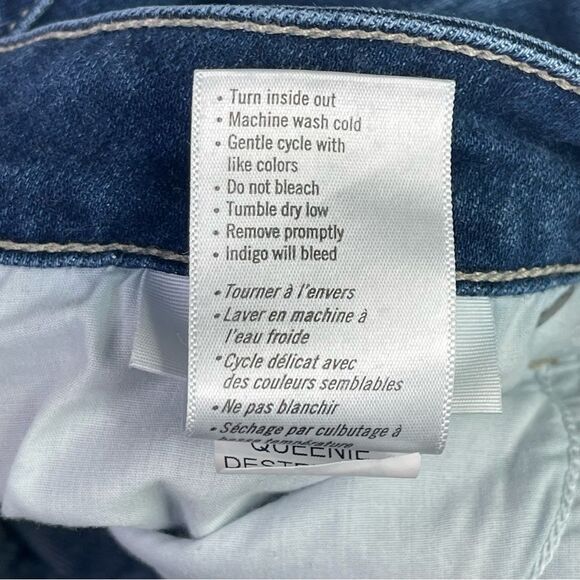 Paige Jeans Women's 30 Blue Skinny Mid-Rise Dark Denim Verdugo Ankle Distressed - Picture 10 of 15